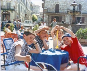 1998 4 boys in Assisi