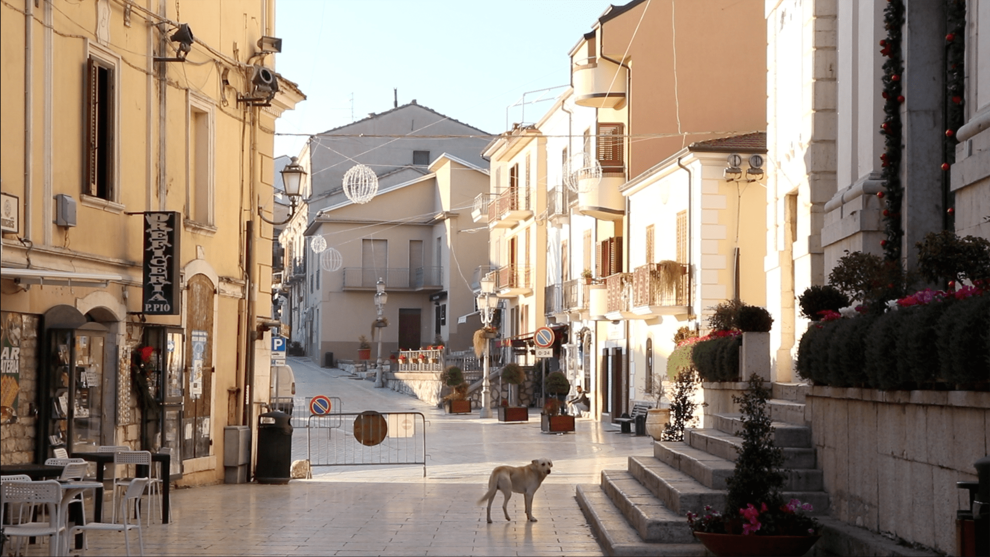A road near the church in Pietrelcina
