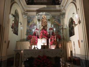 Night time inside church