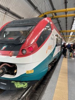 Leonardo Express train at Rome Fiumicino airport